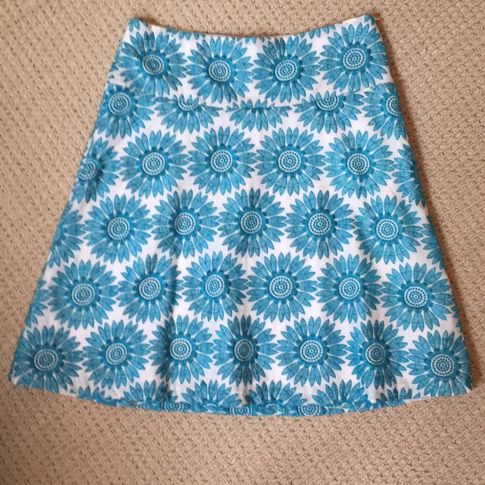 Sevier Skirt in turquoise and white
